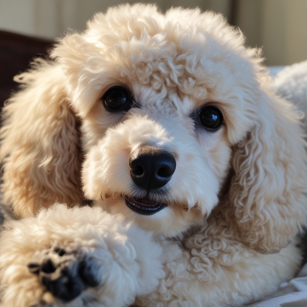 An adorable Poodle named Bella